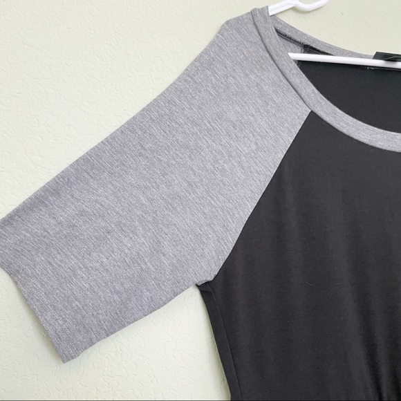 Torrid Black Gray TShirt Dress size 1 - Picture 3 of 5
